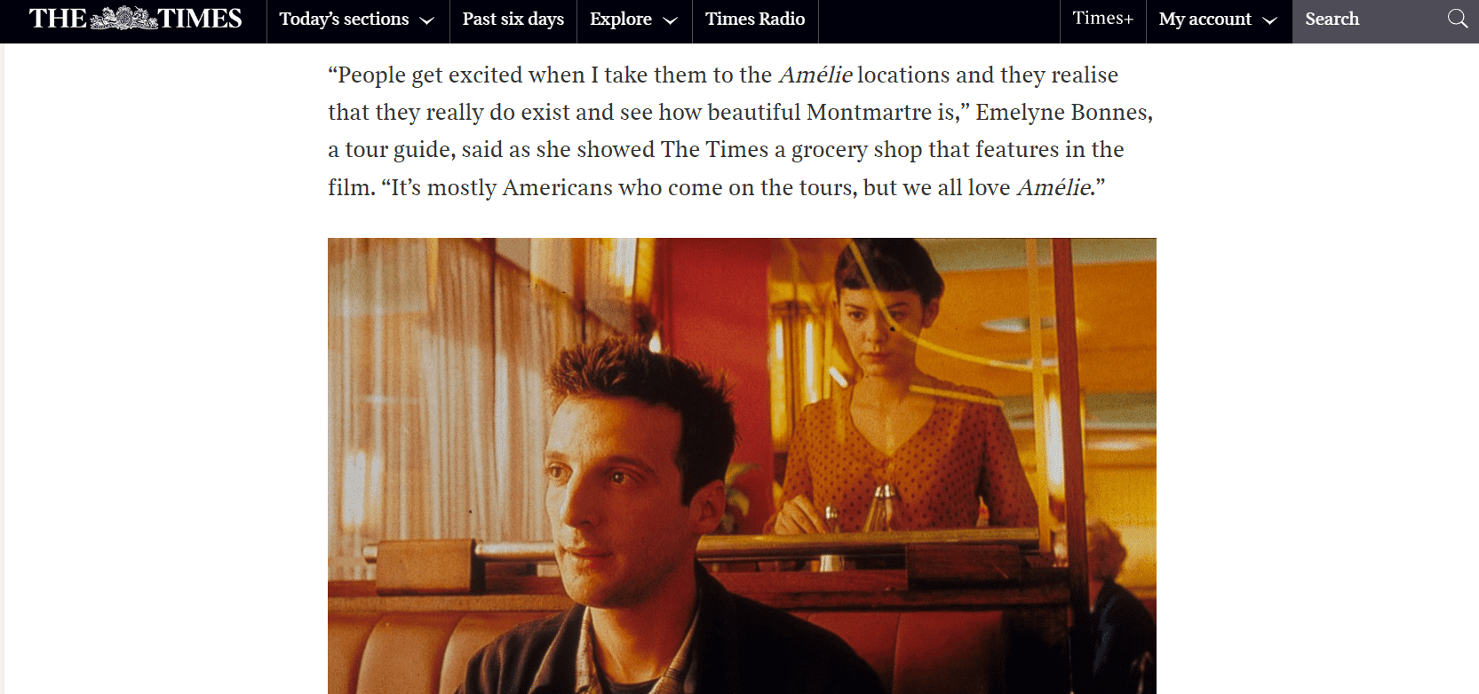Amelie movie tour by Emelyne Bonnes PARIS BY EMY interview with the Times magazine